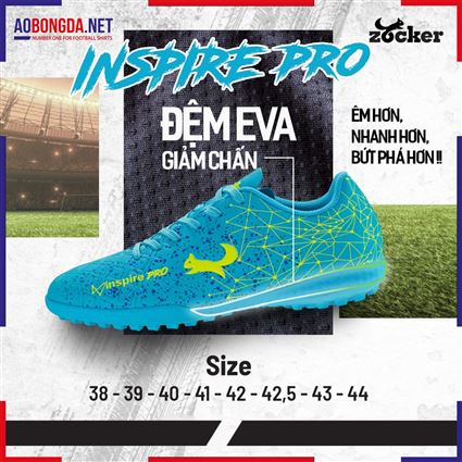 Giày Bóng Đá Zocker ZTF inspire pro xanh ngọc